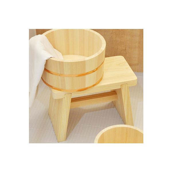 池川木材工業 桧 風呂椅子 大 風呂いす バスチェア 木製 代引不可