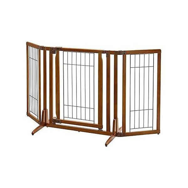 [Release date: March 10, 2023]愛犬の進入・飛び出しを防止する、ペットガード。高さ81cm。側面パネルの角度を変えることで幅を調節できます。オートクローズ＆オートロックのドア付き。サイズ（約）幅最大時/幅160×...