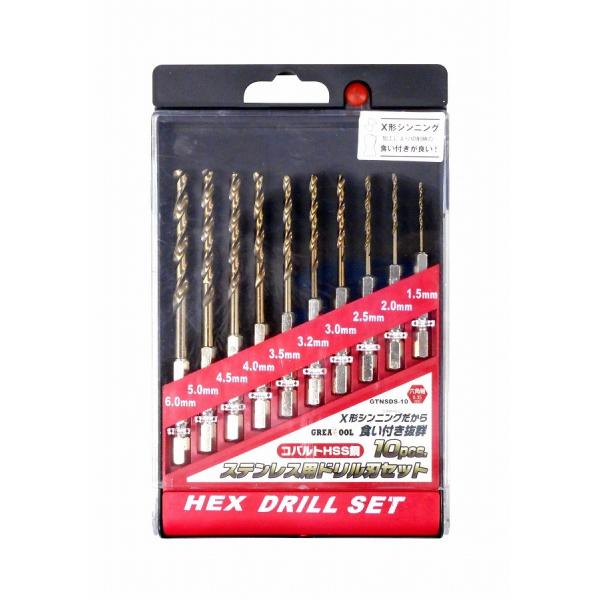 �A�[�N�����h�T�J���g GREAT TOOL �R�o���gHSS�|�X�e�����X�p�h�����n�Z�b�g 10�{�g GTNSDS-10