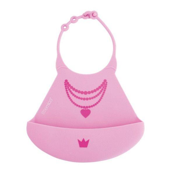 リトルミコ LITTLE MICO PINK NECKLACE FEEDING BIB