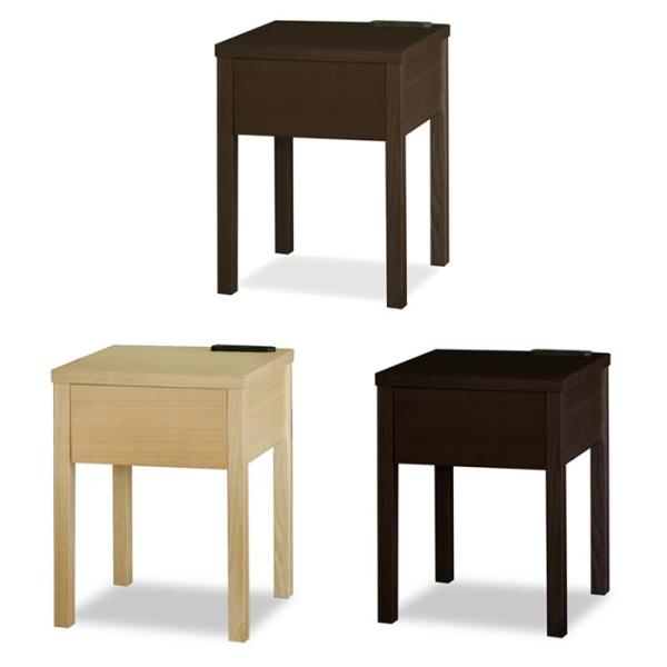 アマンド ナイトテーブル ベッドサイドテーブル 関家具 タモ材