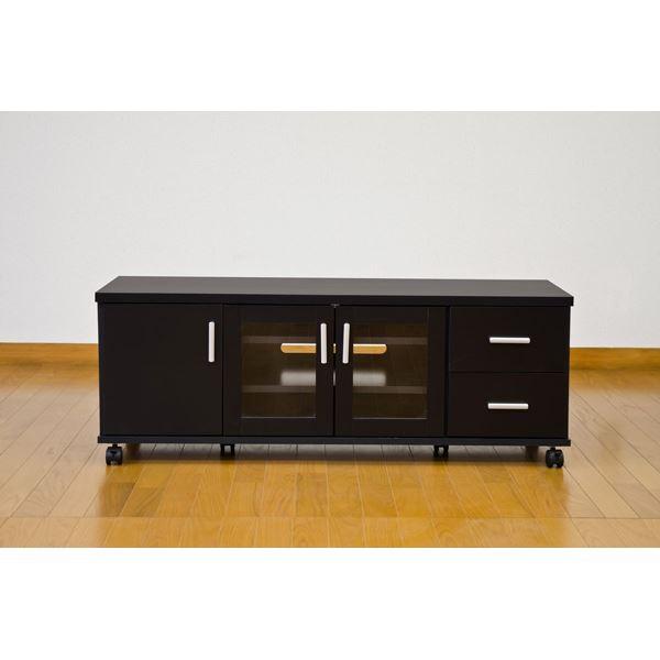 TREVIS　収納TVラック　ダークブラウン テレビ台/テレビボード 〔幅120cm/37型〜52型対応〕 ダークブラウン