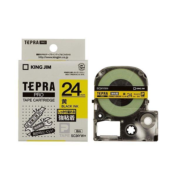 �i�܂Ƃ߁j �L���O�W�� �e�v�� PRO �e�[�v�J�[�g���b�W ���S�� 24mm ���^������ SC24YW 1�� �k×4�Z�b�g�l ����s��