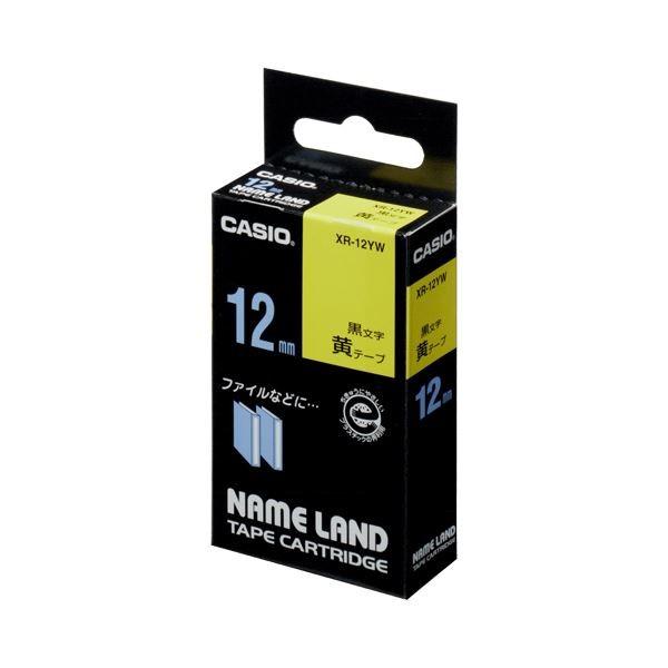 �i�܂Ƃ߁j �J�V�I CASIO �l�[�������h NAME LAND �X�^���_�[�h�e�[�v 12mm×8m ���^������ XR-12YW 1�� �k×5�Z�b�g�l ����s��