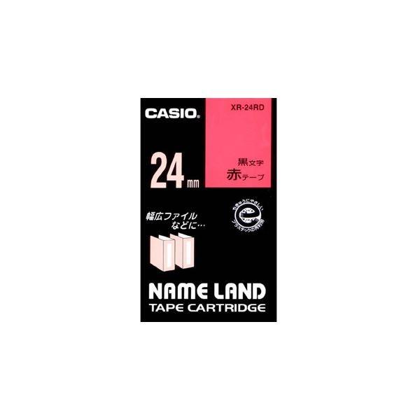 �i�܂Ƃ߁j �J�V�I CASIO �l�[�������h NAME LAND �X�^���_�[�h�e�[�v 24mm×8m �ԁ^������ XR-24RD 1�� �k×4�Z�b�g�l ����s��
