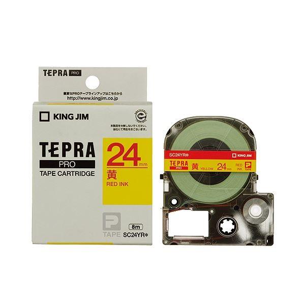 �i�܂Ƃ߁j �L���O�W�� �e�v�� PRO �e�[�v�J�[�g���b�W �p�X�e�� 24mm ���^�ԕ��� SC24YR 1�� �k×4�Z�b�g�l ����s��