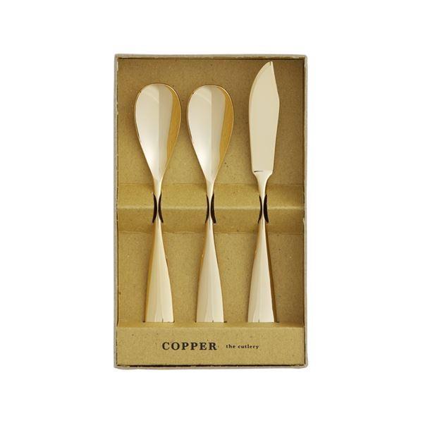 COPPER the cutlery ギフトセット 3pc /Gold mirror (アイスクリームスプーン2本＆バターナイフ)