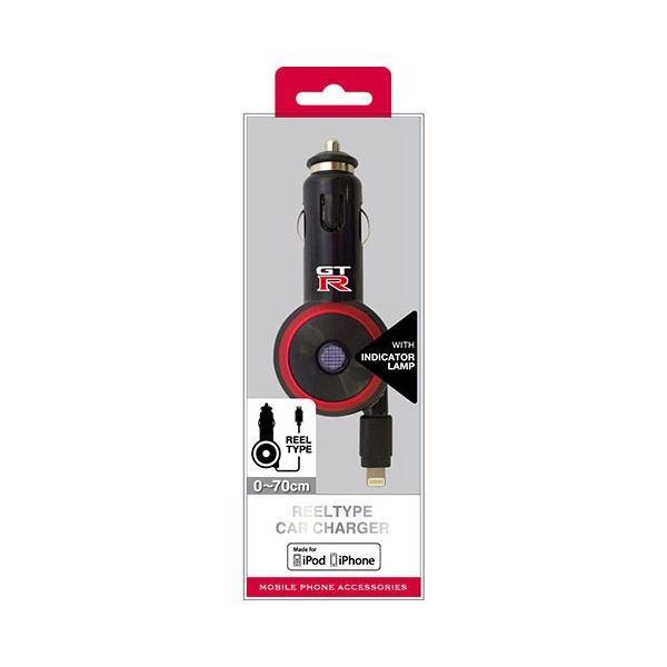 (܂Ƃ)NISSAN CZXi GT-R REEL CAR CHARGER FOR IPHONE BLACK NRMDJ-R1BKk×2Zbgl s