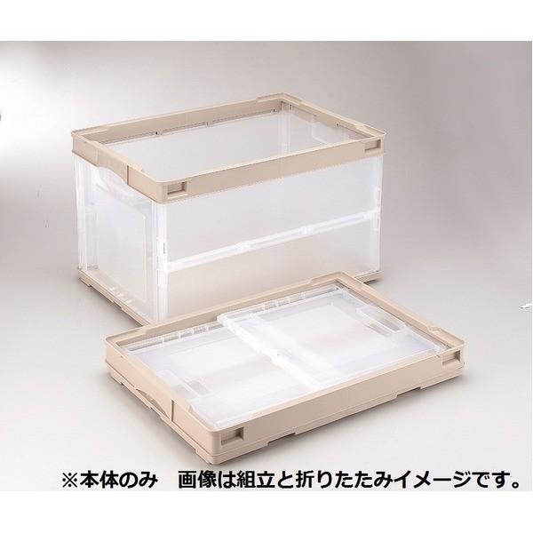 【商品名】岐阜プラスチック工業 折りたたみコンテナ（オリコン） CB-S51NRL ベージュ透明