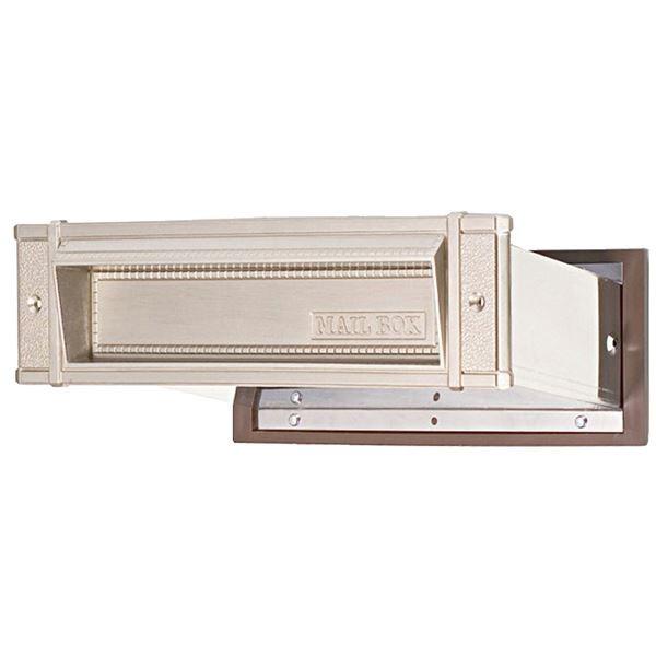 埋込専用 ポスト/郵便受け 〔ステンレス〕 幅260mm 高さ66mm 壁厚調整