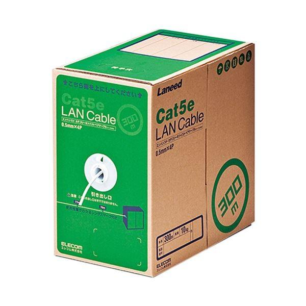 �G���R�� EU RoHS�w�ߏ���LAN�P�[�u��(Cat5e �P��) �z���C�g 300m LD-CT2/WH300/RS 1�{ ����s��