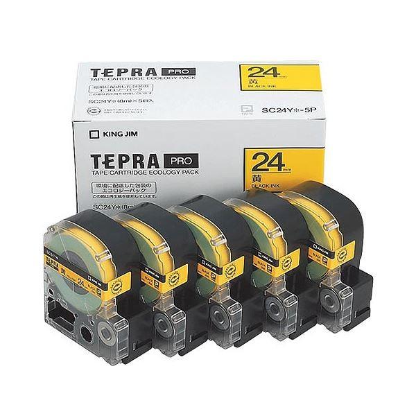 (�܂Ƃ߁j�L���O�W�� �e�v�� PRO �e�[�v�J�[�g���b�W �p�X�e�� 24mm ��/������ SC24Y-5P 1�p�b�N(5��)�k×3�Z�b�g�l ����s��