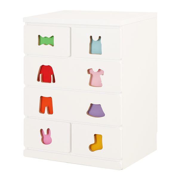 【商品名】 おかたづけしたくなるチェスト 6杯 女の子用 【完成品】 【ジャンル・特徴】 形や色で視覚的にわかる 楽しみながらお片付けトレーニング