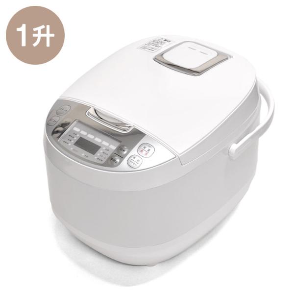 マイコン炊飯器 一升炊きS-ITO08WH　美品 一升炊き炊飯器 ホワイト 保温 24時間 大家族 パネル 操作簡単 9種類の