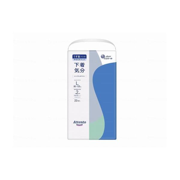 単品 大王製紙 アテントうす型パンツ下着気分 シンプルホワイト/袋 L22枚 袋 22枚入 1009 ×4個