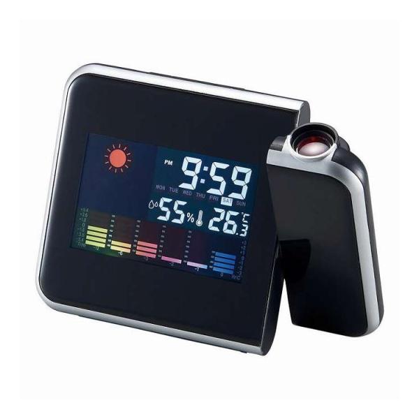 [Release date: December 25, 2025]【商品詳細】天井や壁面にプロジェクターで時刻を映しだす事ができる多機能クロック。時計、アラーム、スヌーズ、カレンダー、温度計、湿度計、気温変化グラフ、天気予報、時刻プロジェク...