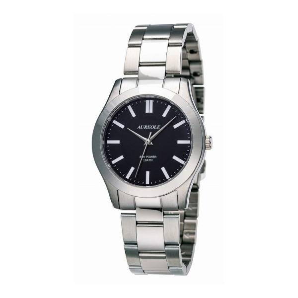 オレオール AUREOLE SW-621M-01 ブラック 腕時計 時計 ウォッチ