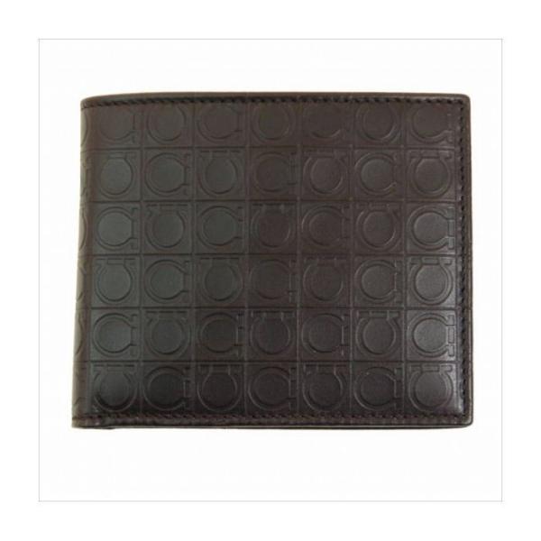 S.Ferragamo フェラガモ 二つ折り財布 66-9407ブラウン おしゃれ プレゼント 贈り物 祝い品【送料無料】 S.Ferragamo フェラガモ 二つ折り財布 66-9407ブラウン おしゃれ