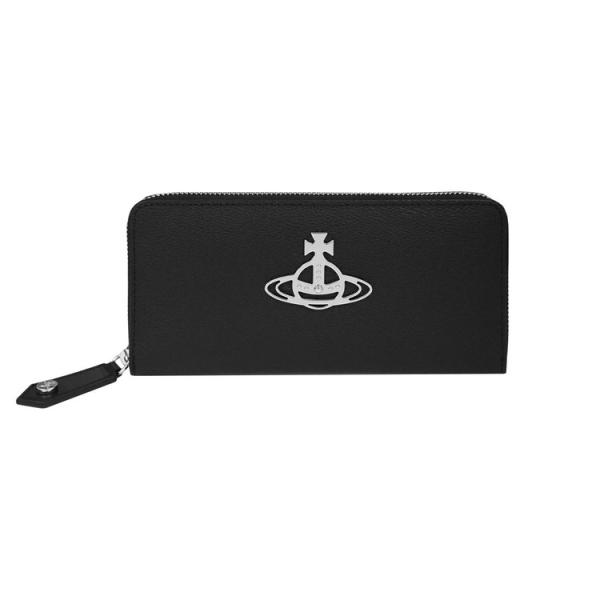 ヴィヴィアンウエストウッド 財布 Vivienne Westwood ANNIE 5105005CU-S000R ラウンドファスナー長財布 390312 N405 BLACK/SILVER(代引不可)【送料無料】 ヴィヴィアンウエストウッド 財布 Vivienne Westwood ANNIE 5105005CU
