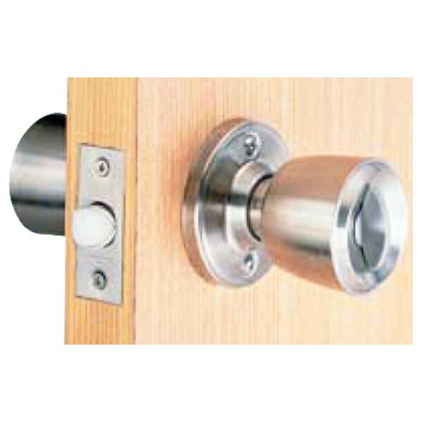 [Release date: December 8, 2020]【商品詳細】室内用握り玉錠　トイレ用になりますB/S：60mm　対応ドア厚：26〜42mm　握玉外径：φ65　ノブ部：φ51材質ノブ・座：ステンレス　ラッチ：プレス鋼板　