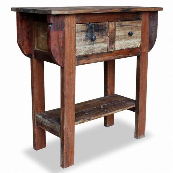 [Release date: April 21, 2025]■住まいのインテリアをちょっぴりラスティックに演出する、オススメの木製コンソールテーブル。テーブルには引き出し2点と収納棚1点が付いており、十分な収納スペースがあります。小物を手が...