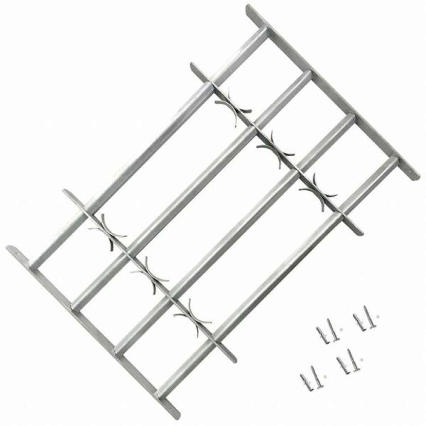 vidaXL 防犯用 窓格子 調節可能 クロスバー4本付き 700-1050mmハードウェア 建築資材 窓 代引不可