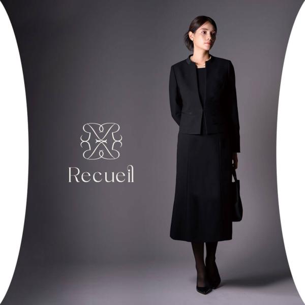 ブラックフォーマル(レディース)商品/喪服 礼服 女性用アイテム：ワンピーススーツ(ジャケット+ロング丈ワンピース)対応シーン：葬儀参列/家族葬/お通夜/夏場の法事/卒園式・卒業式　※ネックレスやコサージュ等セレモニー用のアクセサリーをコー...