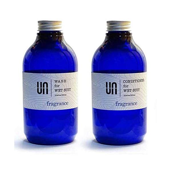 ウェットシャンプーとコンディショナーのお得なセット！汚れ、嫌な匂いを徹底的に取り除き、除菌効果とUNの香りをウェットスーツに与えます。しっかりと柔軟効果を与え、劣化を防ぐ酸化防止効果と保湿成分でウェットスーツのコンディションを保ちます。