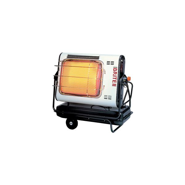 ジェットヒーター BRITEHR330H BRITEII・暖房のめやす木造　48坪コンクリート　66坪仕様・熱出力：38.8~28.1（5段階）kW、33,400~24,200kcal/h・使用燃料：灯油（JIS1号灯油）・燃料消費量：4....