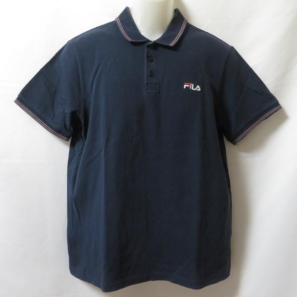 FILA ネイビー ポロシャツXLサイズ【新品未使用】 FILA 古着 メンズL FILA/フィラ ポロシャツ 半袖 カジュアル