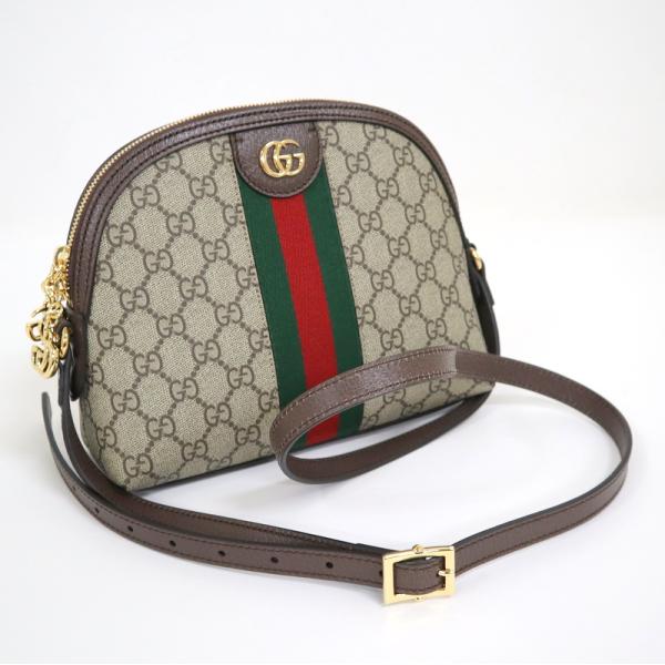 【美品】GUCCI グッチ ショルダーバッグ GGスプリーム×レザー GUCCI ショルダーバッグ グッチ 2way GGスプリームレザー PVC 金
