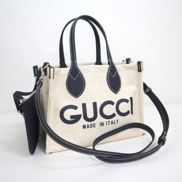 GUCCI】グッチ プリント・ミニトート 2WAYバッグ ポーチ付き  