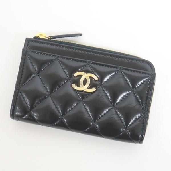 CHANEL ジップ・カードケース L字ファスナー財布 マトラッセ