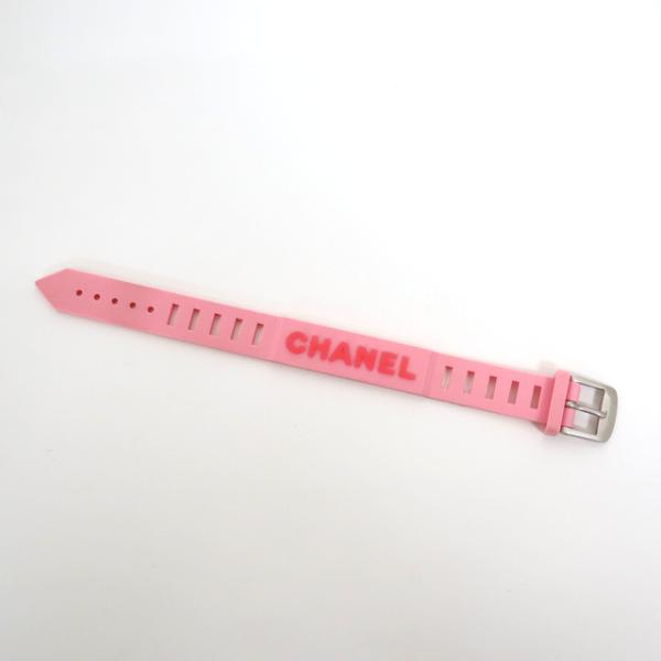 ★美品★CHANEL シャネル ピンク ラバーベルト ラバーブレスレット CHANEL】シャネル ラバー ブレスレット ベルト ピンク 99 P A12633