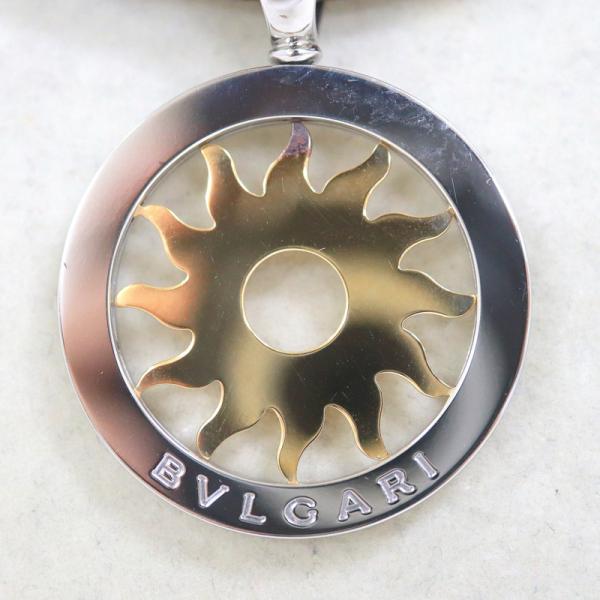 未使用 BVLGARI ブルガリ トンドサン ネックレス K18 レザー BVLGARI】ブルガリ トンドサン ネックレス K18×SS 38.5cm【中古