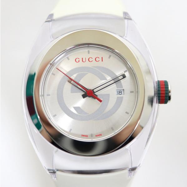 GUCCI】グッチ シンク 腕時計 シェリーライン クォーツ SS×ラバー  