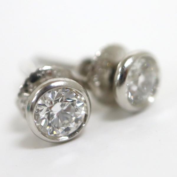 ティファニー ダイヤ スタッド ピアス pt950 4mm 片方のみ 箱 仕上済