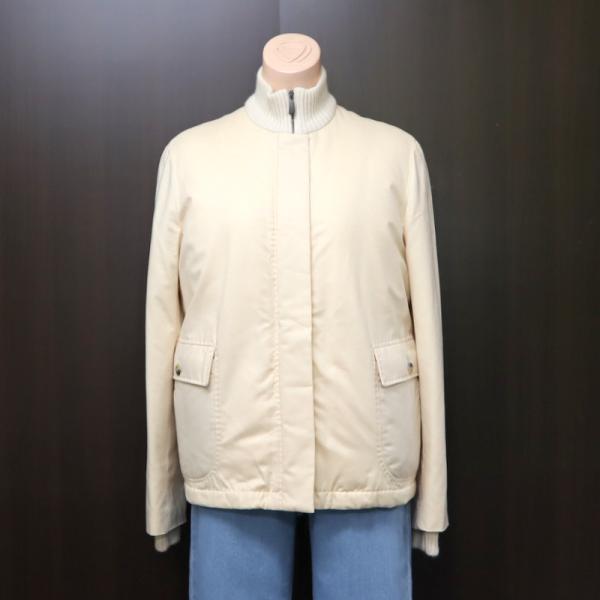 malo】マーロ ジャケット カシミヤ×シルク アイボリー サイズ42【中古  
