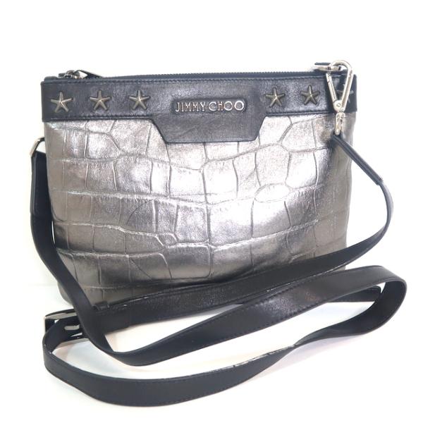JIMMY CHOO】ジミーチュウ 2WAYショルダーバッグ スタッズ 型押し 