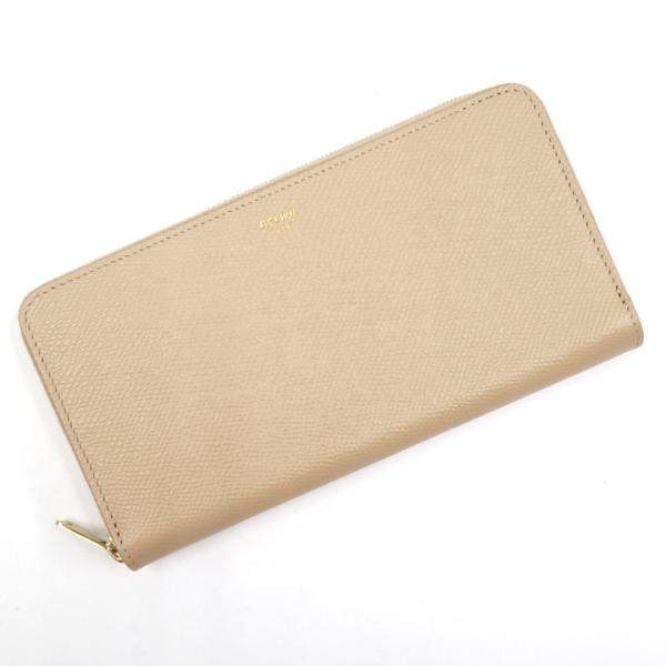 CELINE】セリーヌ ラージ・ジップウォレット 長財布 グレインドカーフ  