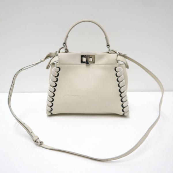FENDI】フェンディ ピーカブーミニ 2WAYショルダーバッグ ホワイト
