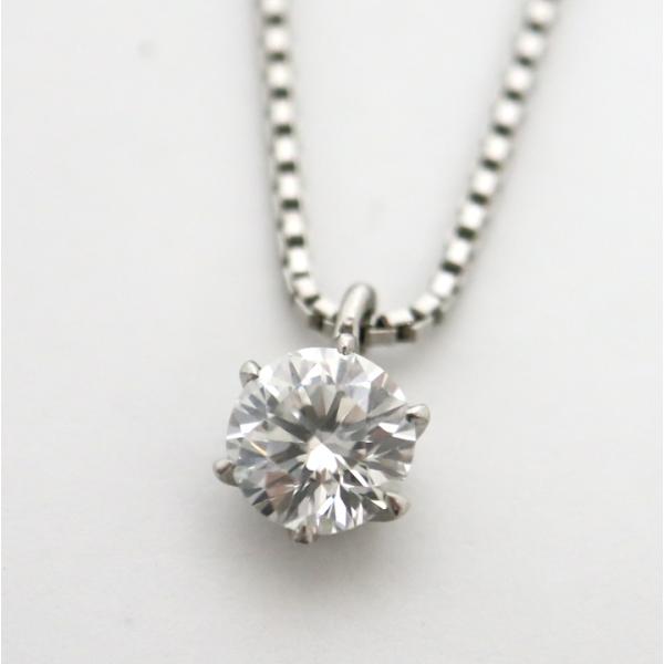 Jewelry】Pt850 ダイヤモンドネックレス D0.563ct 鑑定書付き（中央  