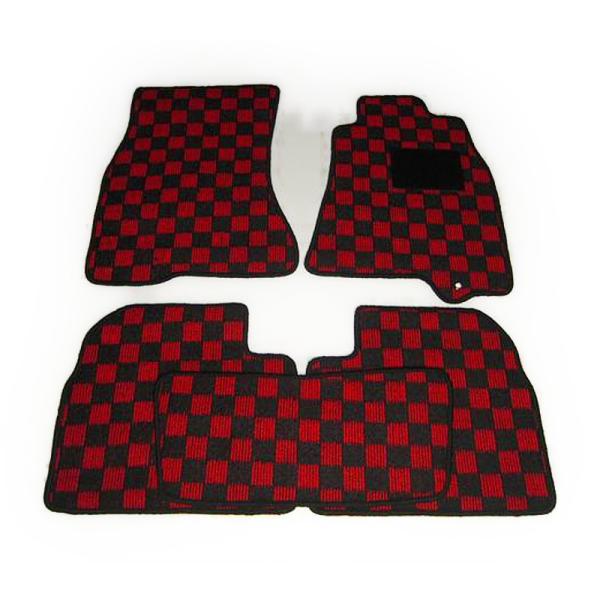 カーマット 日産 シーマ/ハイブリッド Y32系/Y33系/GF50/HGY51 専用 新品 フロアマット カーマット チェック赤黒/チェック灰黒