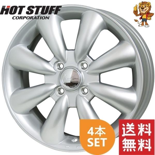 ハチページ15インチアルミホイール4本 超美品 ホットスタッフ:ララパーム HOT STUFF（ホットスタッフ） 15インチ 4穴 100 5.5J ララパーム