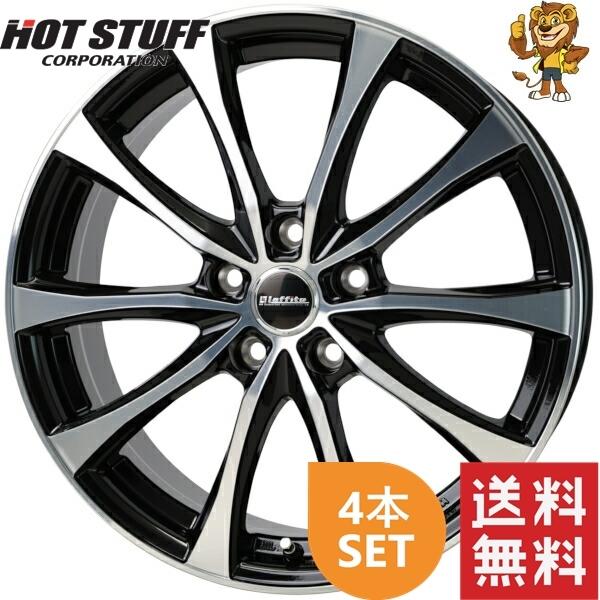 ホイール4本セット HOT STUFF Laffite LE-07 (BK/P) 18インチ 