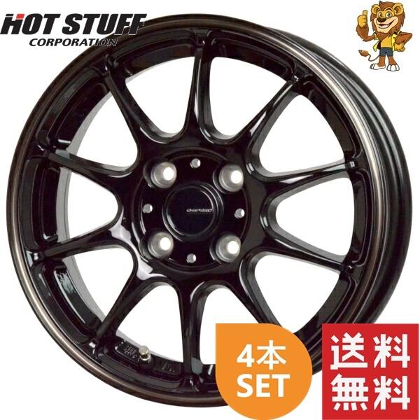 G-SPEED 15インチ ブ ホイール 4個セット HOT STUFF ホイール4本セット G.speed P-07 (BK/BR) 15インチ