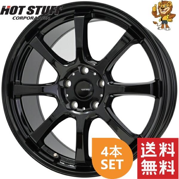 HOT STUFF ホイール4本セット G.speed G-08 (MBK) 16インチ 6.5J PCD 
