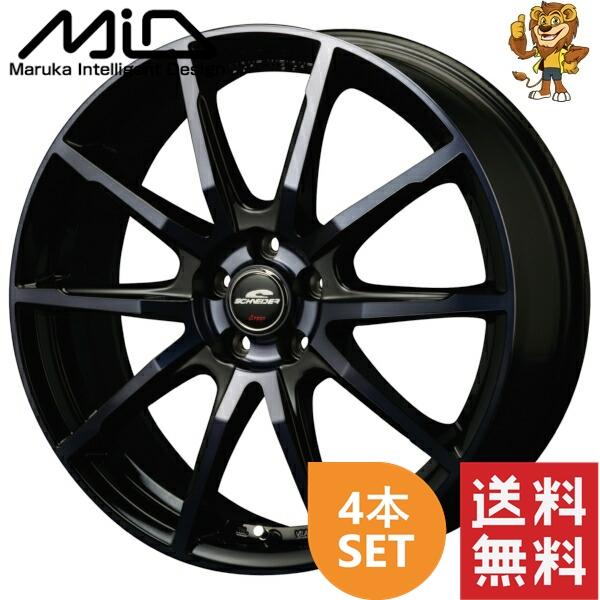 ホイール4本セット MID SCHNEDER DR-01 (BP+DBL) 17インチ 7.0J PCD:100/5H インセット:48 シュナイダー  DR-01
