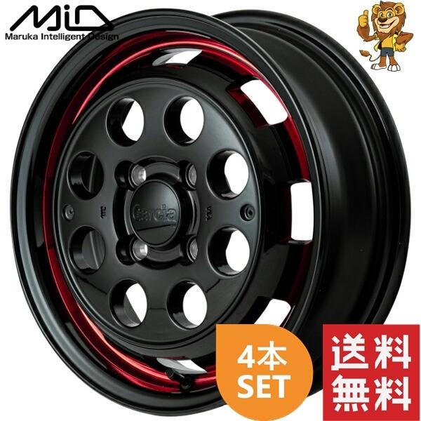 マルカサービス ホイール4本セット MID GARCIA CISCO POP (RED) 14