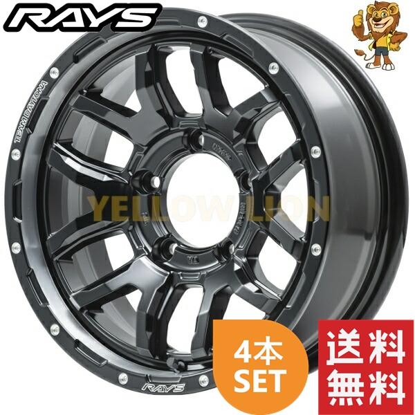じゅんRAYS TEAM DAYTONA F6boost16×6J +5 RAYS DAYTONA F6 Boost set of Wheels for Jimny Semigloss Black